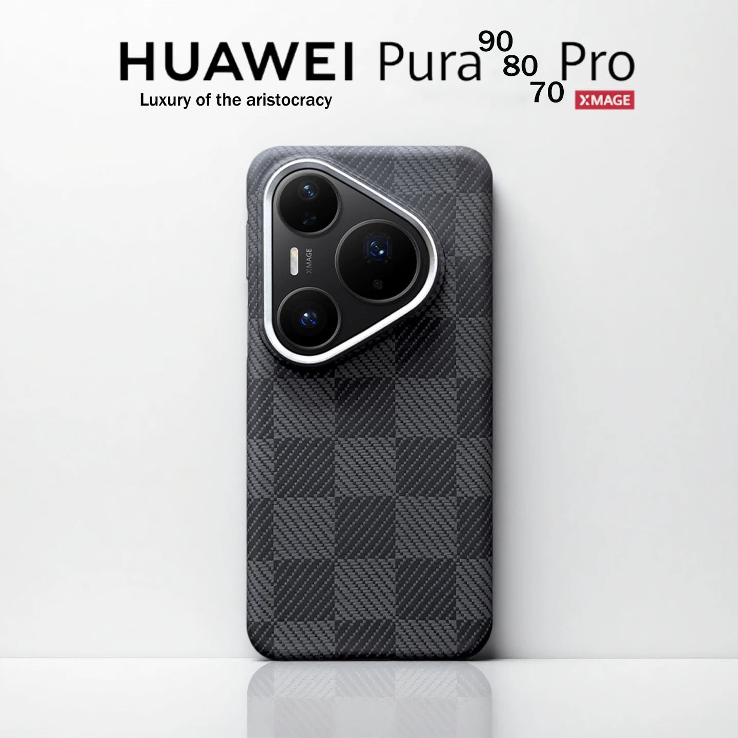 Huawei Pura 70 - غطاء هاتف من ألياف الكيفلار الأصلية