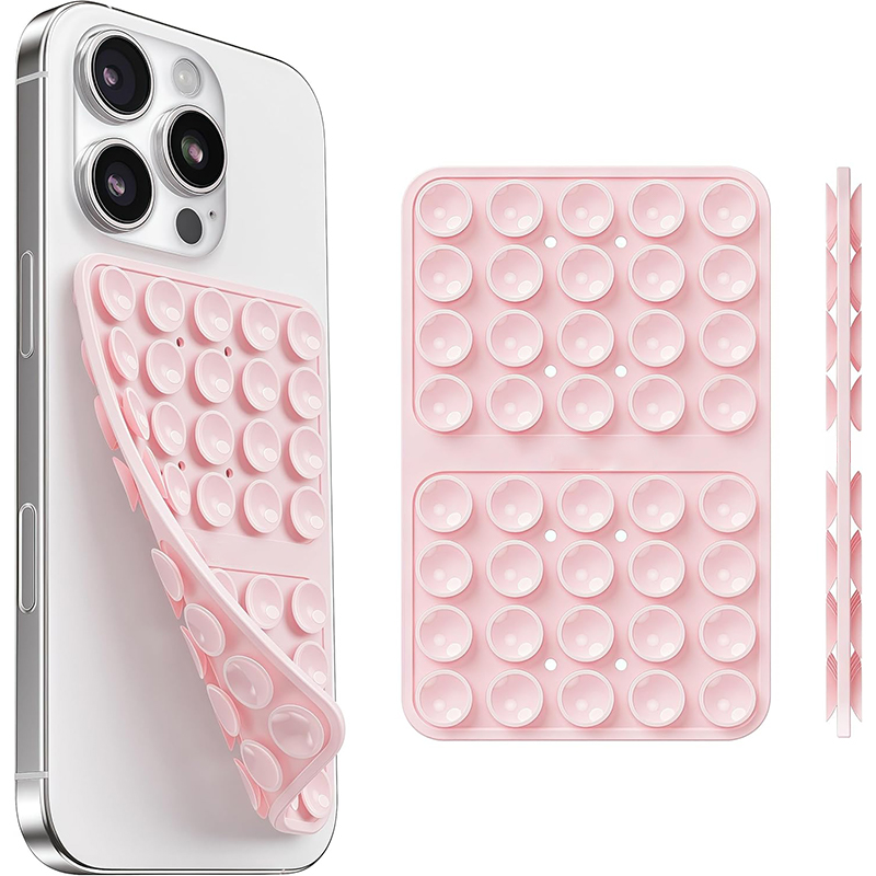 Phone Cases Video - حامل هاتف سيليكون بكأس شفط مزدوج
