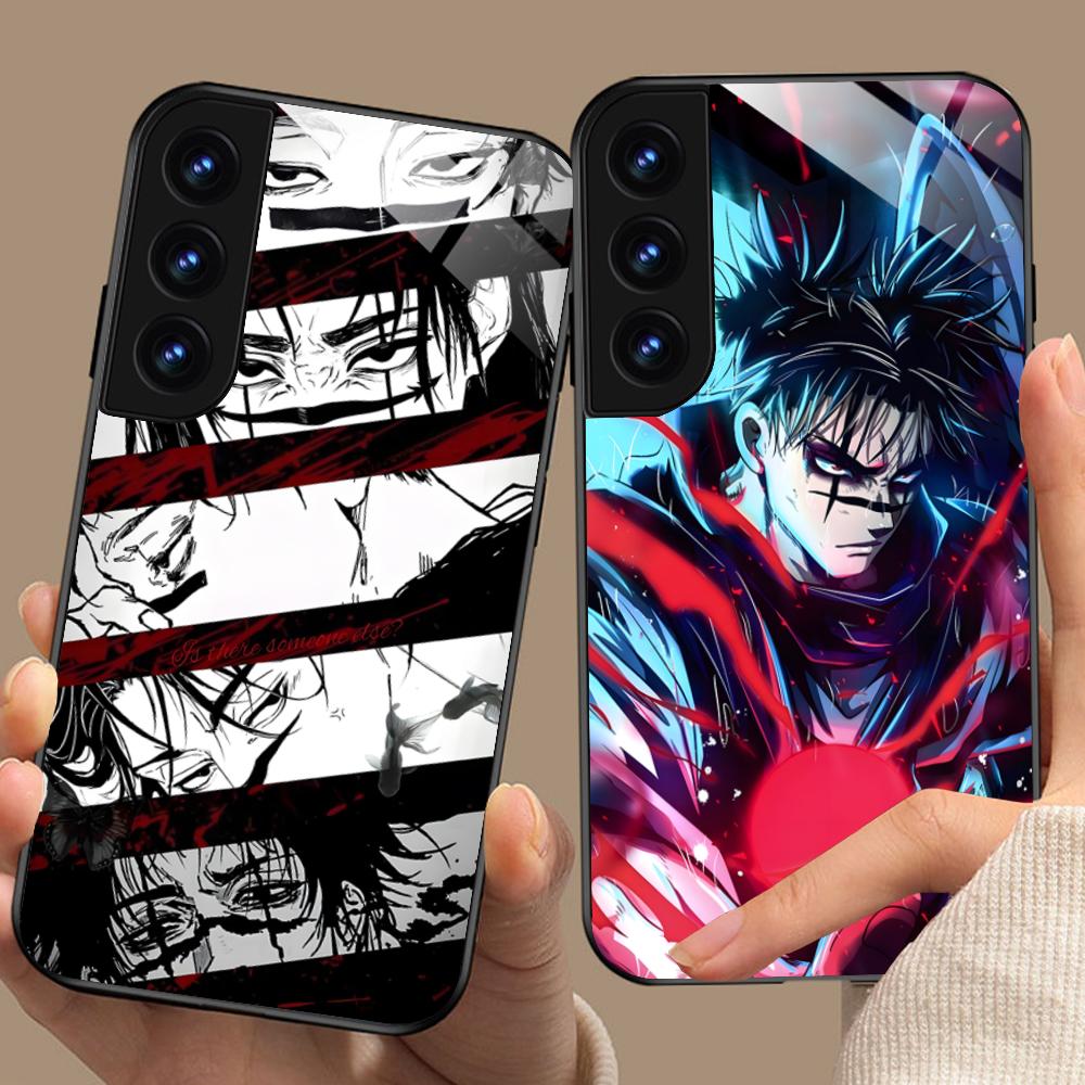 Phone Cases Jjk - غطاء حماية زجاجي لهاتف سامسونج جالاكسي