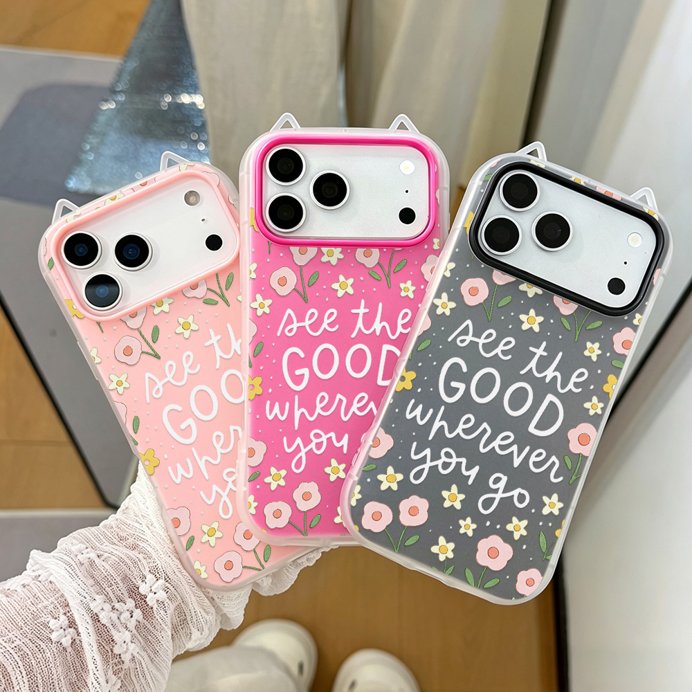 Phone Cases Quotes - جراب هاتف بتصميم أذني القطط 2