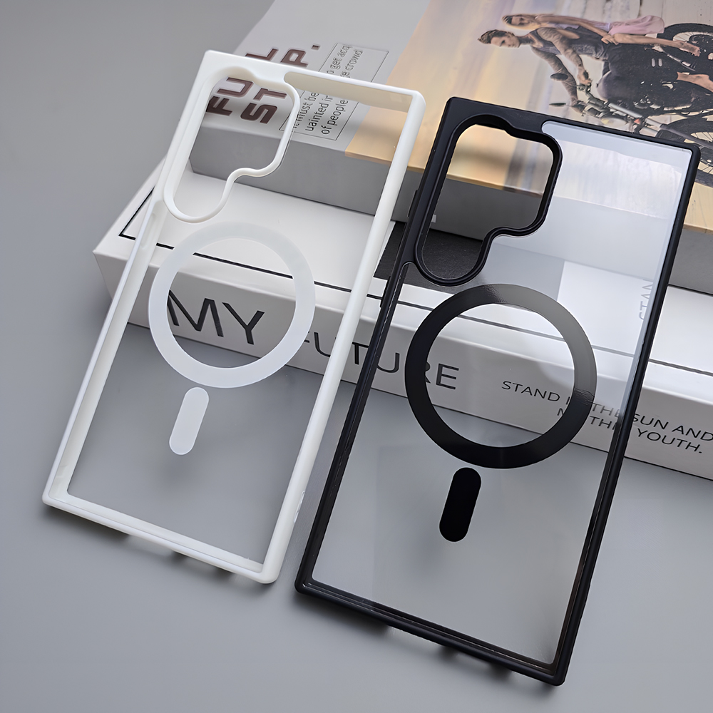 Clear Magsafe Case - غطاء أكريليك شفاف مغناطيسي لهواتف سامسونج