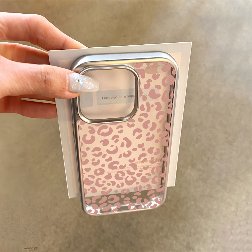 Phone Cases Transparent - غطاء هاتف شفاف مطلي بنقشة الفهد