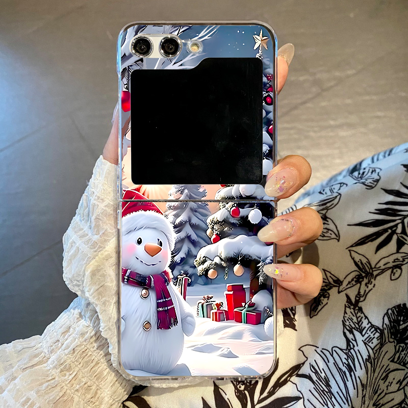 Phone Cases Clear - غطاء هاتف بتصميم رجل الثلج والأيل