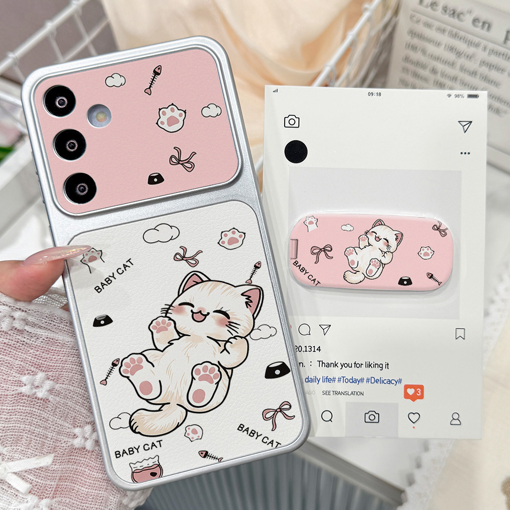 Cute Cartoon Case - جراب هاتف بتصميم قطة كرتونية لطيفة