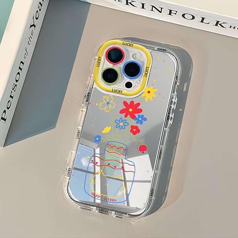 Phone Cases Iphone 13 - غطاء هاتف ناعم بتصميم مرآة على