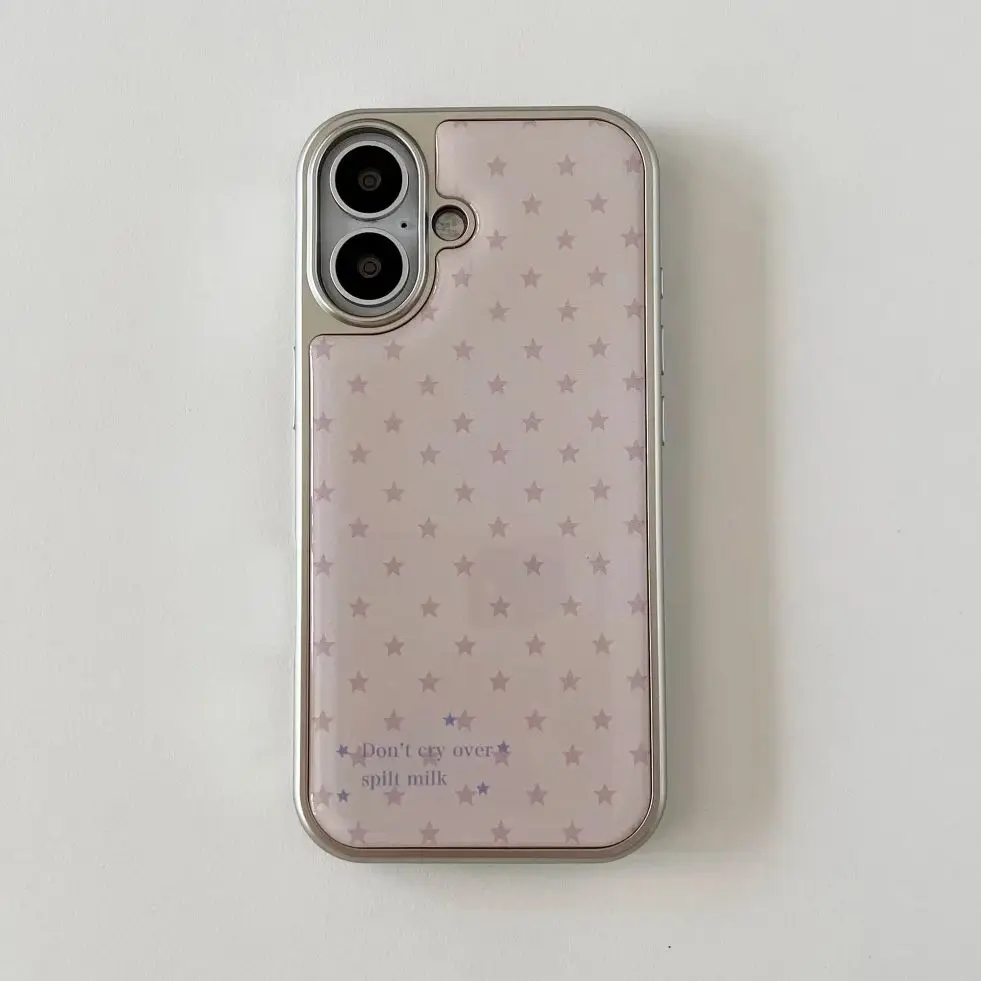 Phone Cases Girls - غطاء هاتف كوري بتصميم نجمة وردية