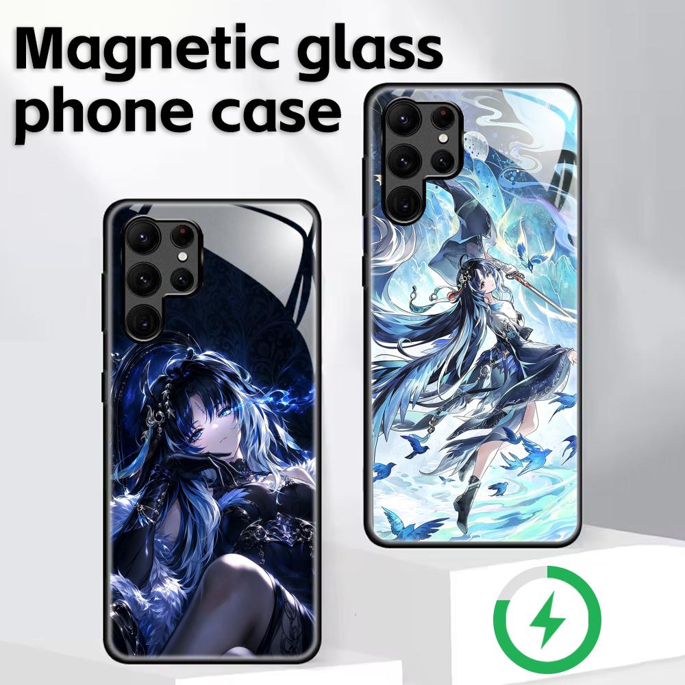 Phone Cases Galaxy S23 - جراب هاتف زجاجي مغناطيسي Wuthering Waves