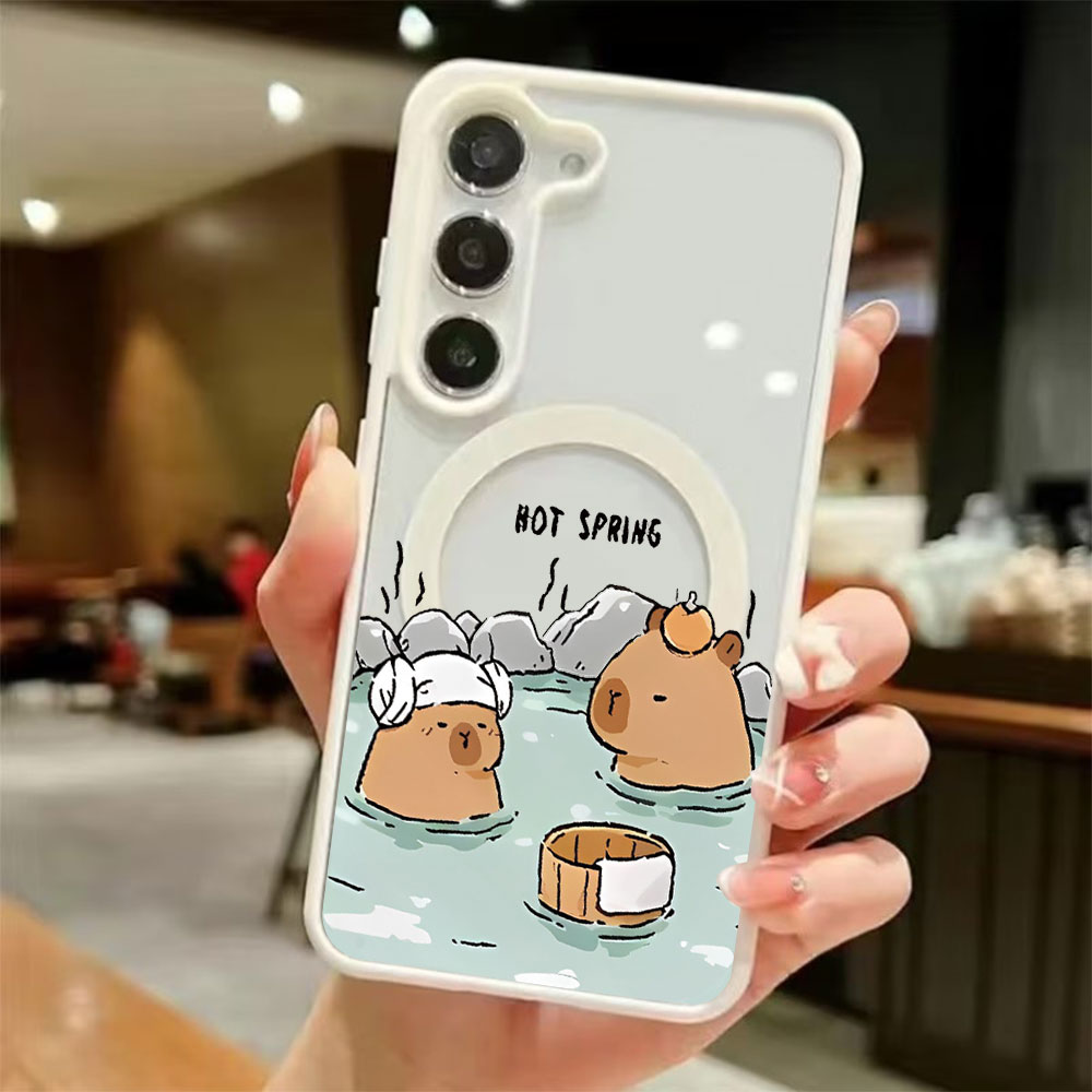 Phone Cases Transparent - غطاء هاتف مغناطيسي شفاف ملون لسامسونج