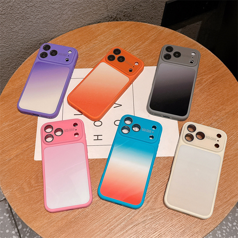 Phone Cases For Iphone 16 - غطاء هاتف فاخر بألوان الحلوى المتدرجة