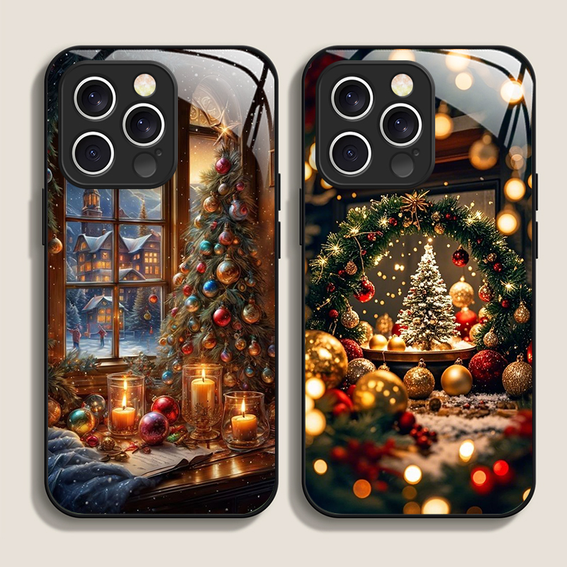 Phone Cases For Iphone 16 - شجرة عيد الميلاد هدية المدينة الثلجية