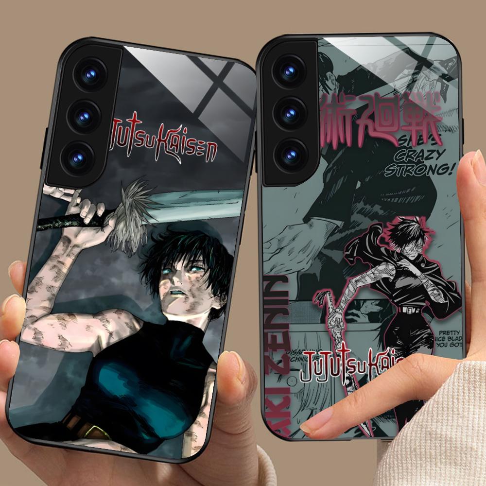 Phone Cases Jjk - غطاء حماية زجاجي لهاتف سامسونج جالاكسي