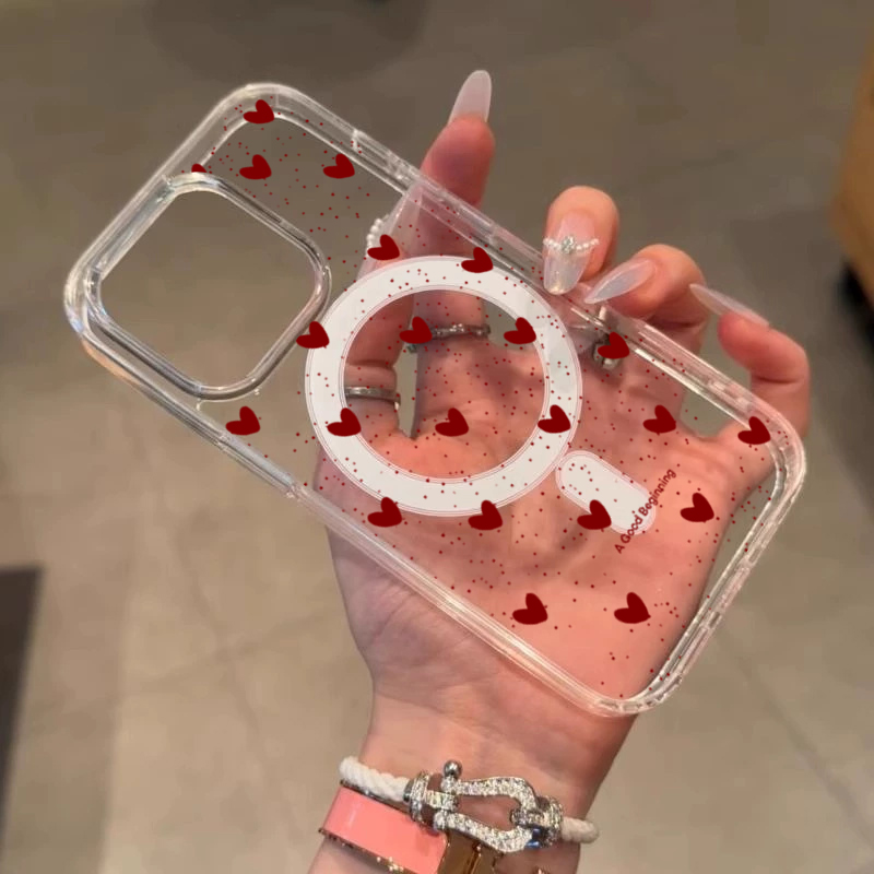 غطاء سيليكون شفاف بتصميم قلب أ - مراجعة Clear Magsafe Case وسعره