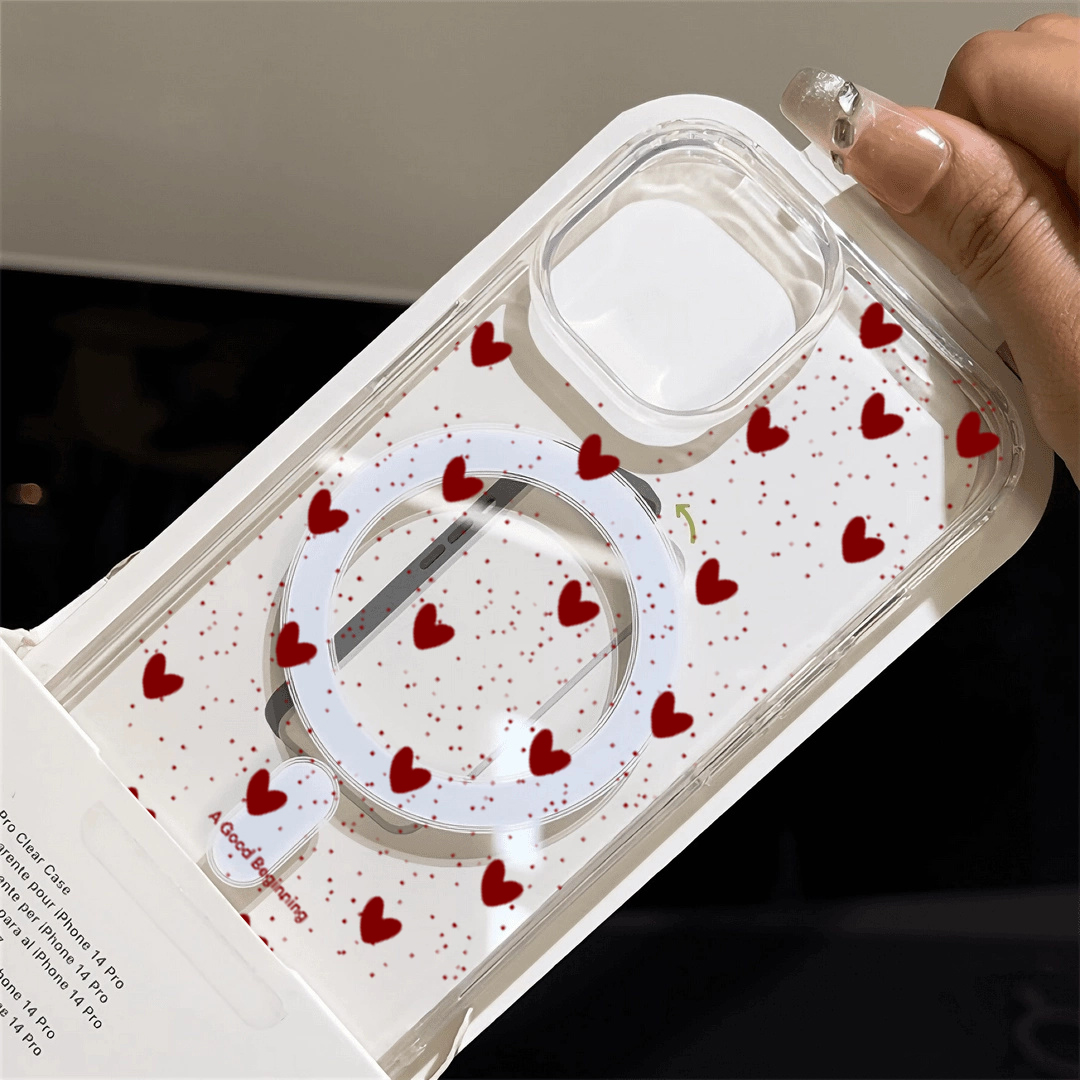 غطاء سيليكون شفاف بتصميم قلب أ - مراجعة Clear Magsafe Case وسعره