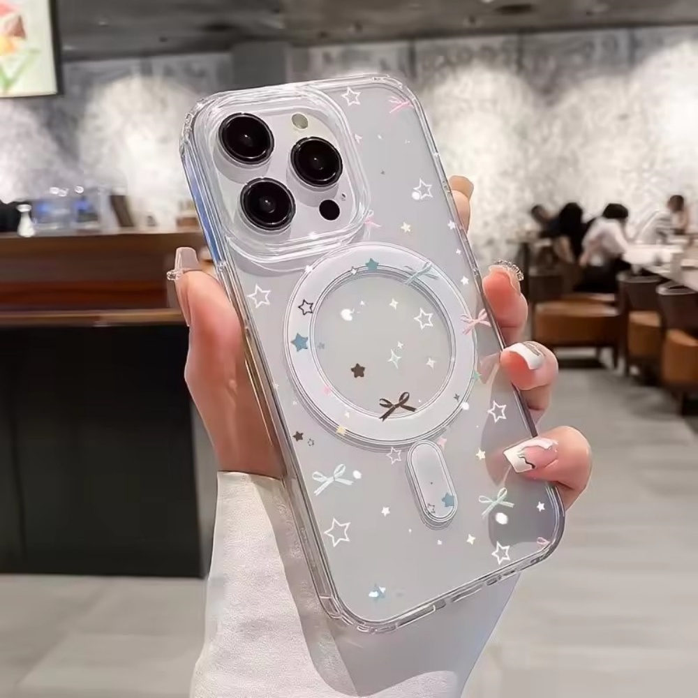 غطاء هاتف شفاف بطباعة نجوم وقو - مراجعة Clear Magsafe Case وسعره