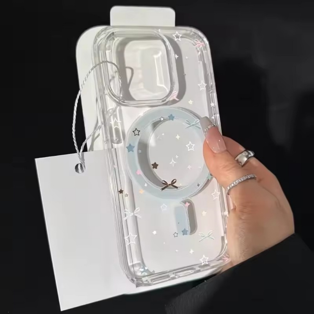 غطاء هاتف شفاف بطباعة نجوم وقو - مراجعة Clear Magsafe Case وسعره