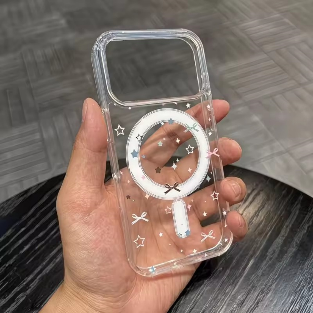 غطاء هاتف شفاف بطباعة نجوم وقو - مراجعة Clear Magsafe Case وسعره