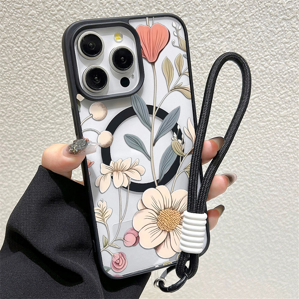 جراب هاتف شفاف بتصميم زهور وإط - مراجعة Phone Cases Transparent وسعره
