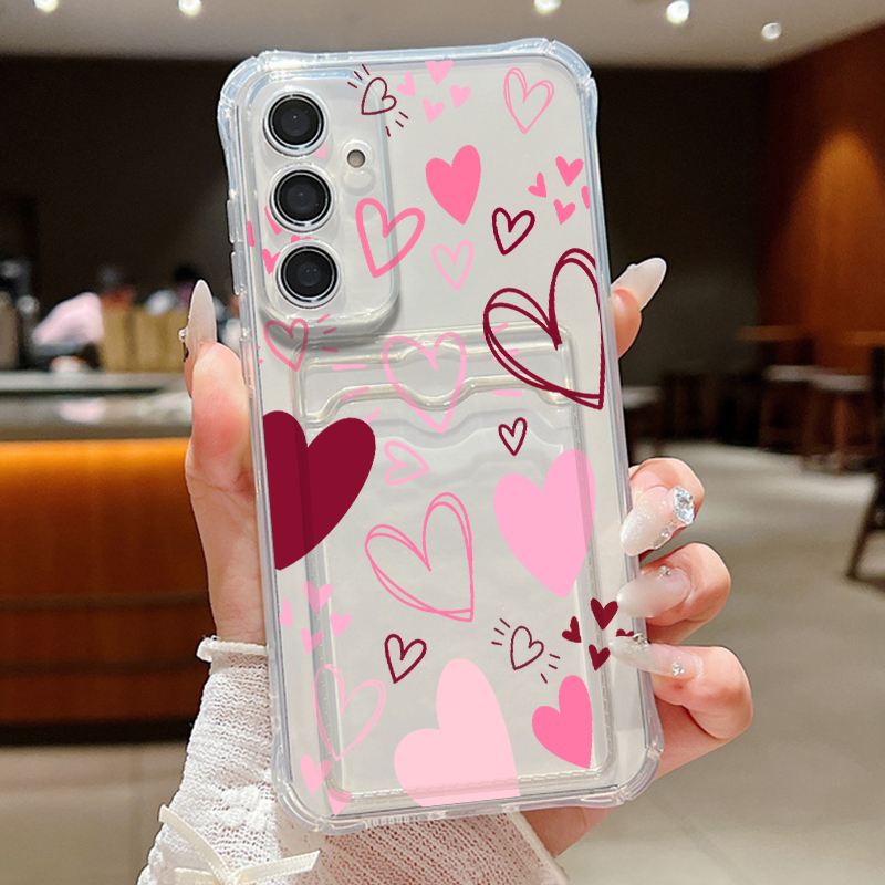 غطاء هاتف شفاف بنمط قلوب وأورا - مراجعة Phone Cases Clear وسعره