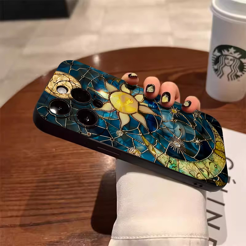 غطاء هاتف بتصميم شمس وقمر جمال - مراجعة Phone Cases For Samsung S21 5G وسعره