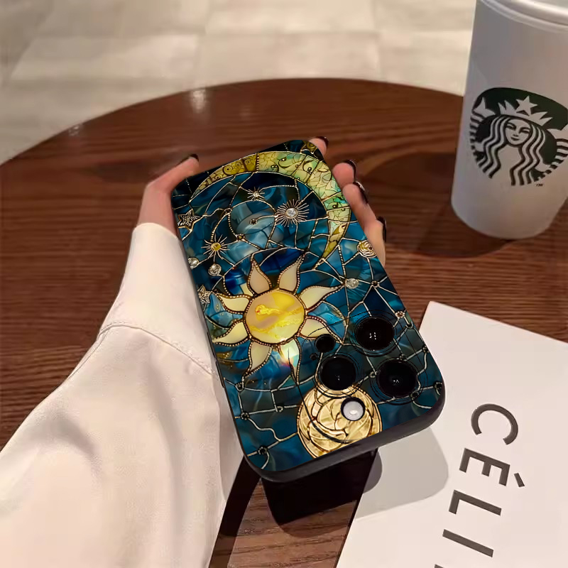 غطاء هاتف بتصميم شمس وقمر جمال - مراجعة Phone Cases For Samsung S21 5G وسعره