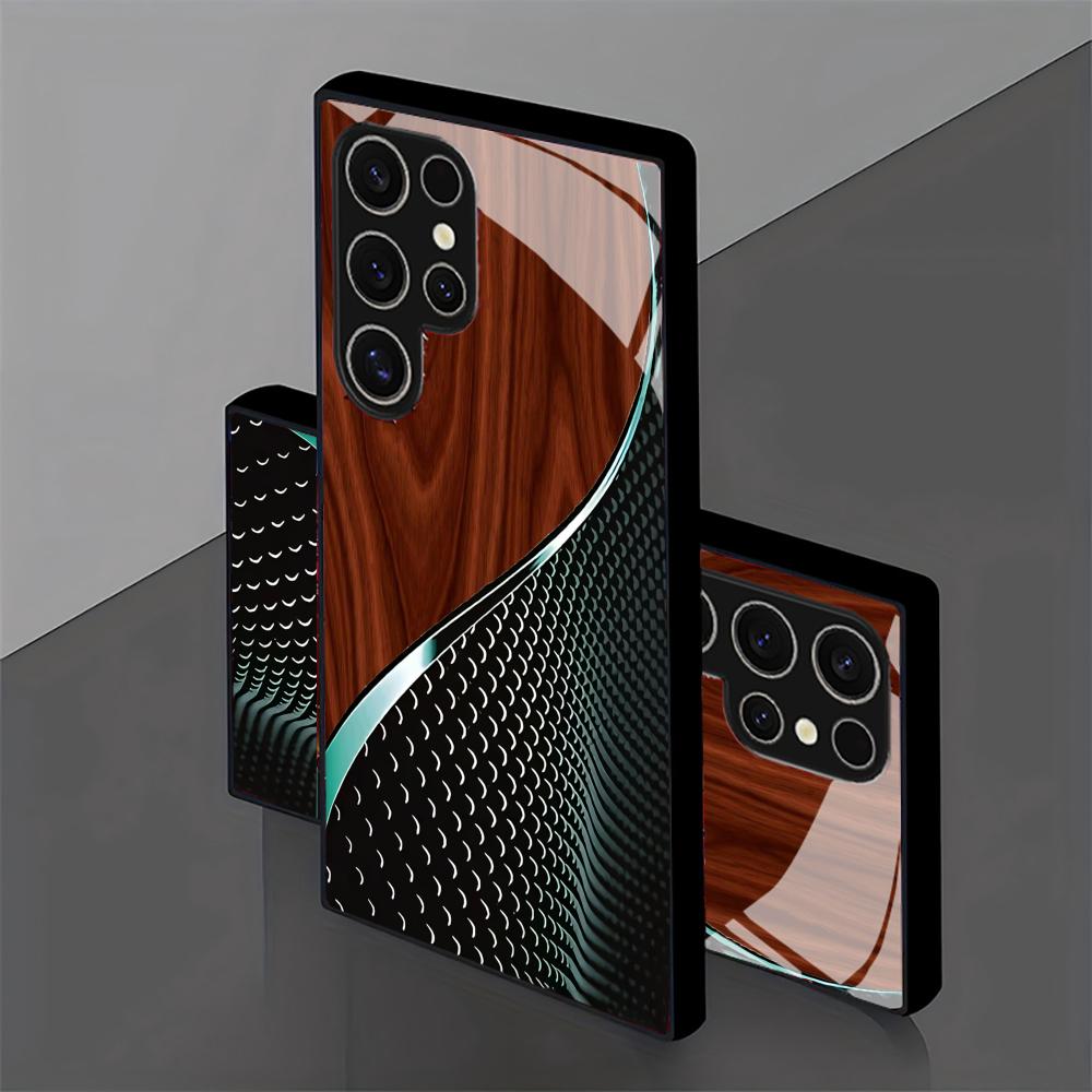 جراب هاتف زجاجي بتصميم خشبي إب - مراجعة Phone Cases For Samsung S21 5G وسعره
