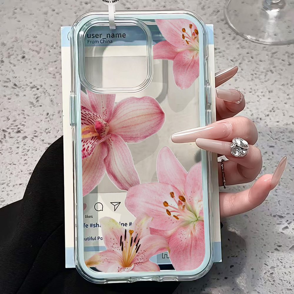 غطاء هاتف شفاف بتصميم زهرة الز - مراجعة Phone Cases Transparent وسعره