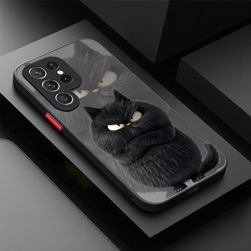 جراب بتصميم زوج القطط الغاضبة  - مراجعة Phone Cases For Samsung S21 5G وسعره