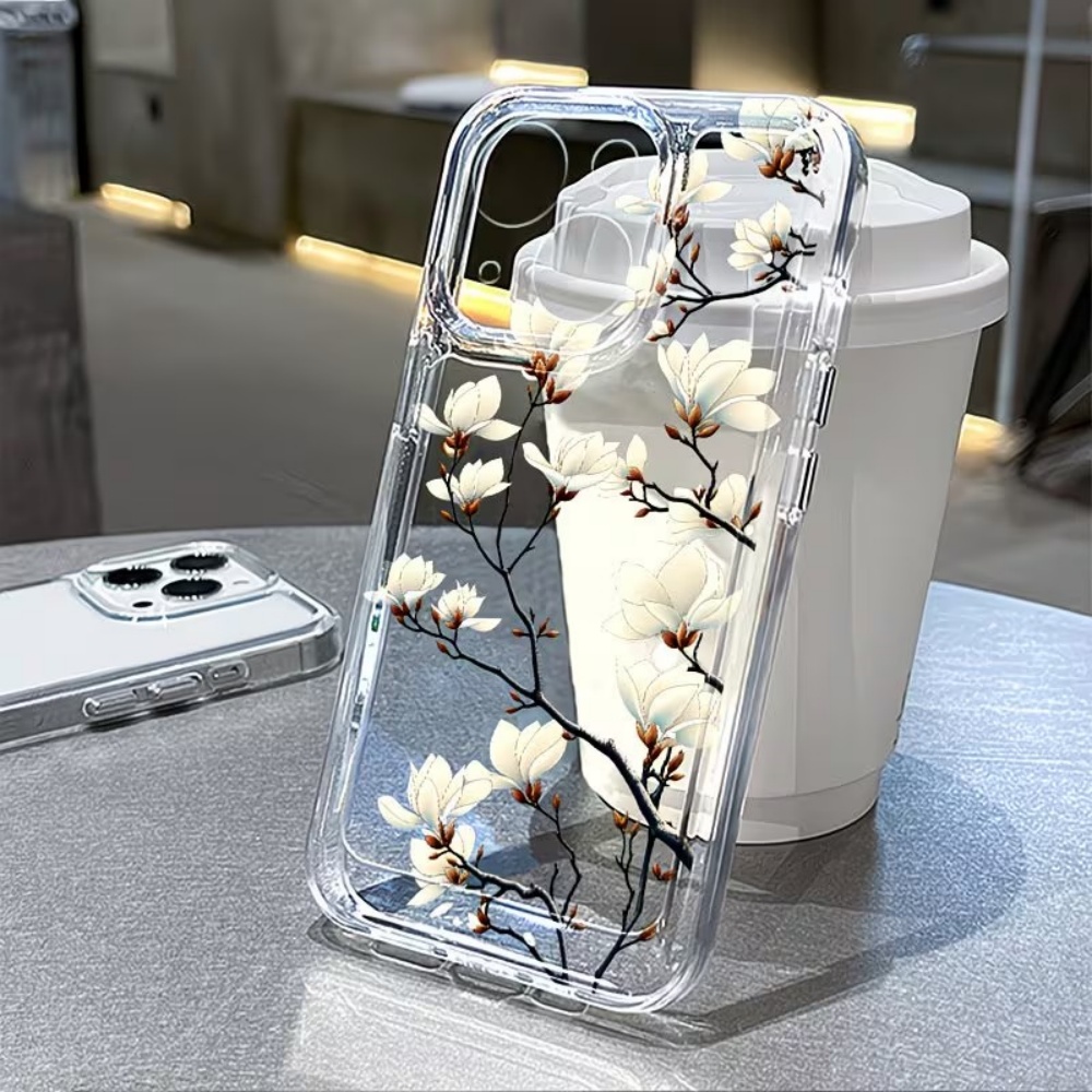 غطاء هاتف عصري بتصميم زهرة الم - مراجعة Phone Cases Transparent وسعره