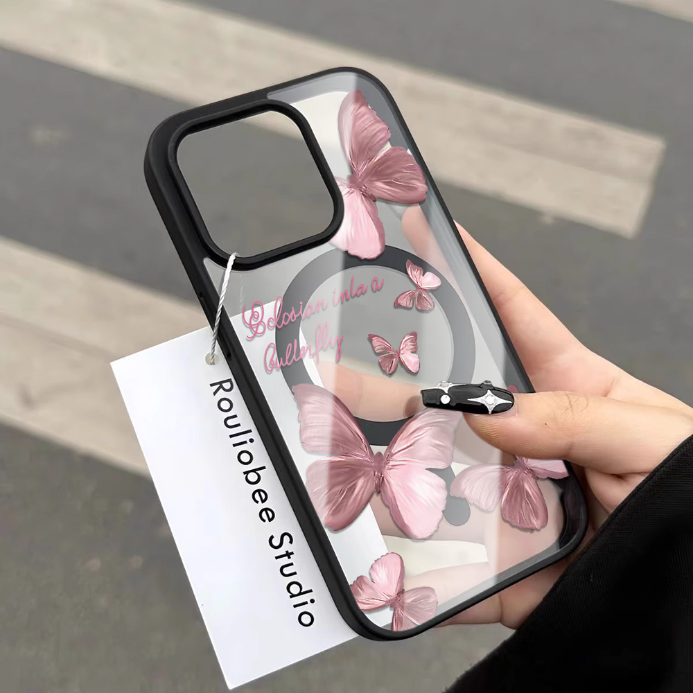 جراب هاتف بتصميم فراشات متعددة - مراجعة Clear Magsafe Case وسعره