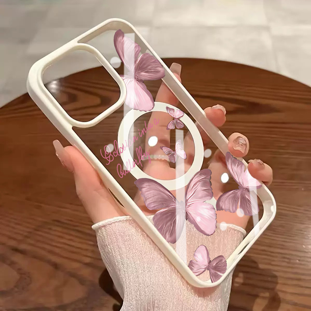 جراب هاتف بتصميم فراشات متعددة - مراجعة Clear Magsafe Case وسعره