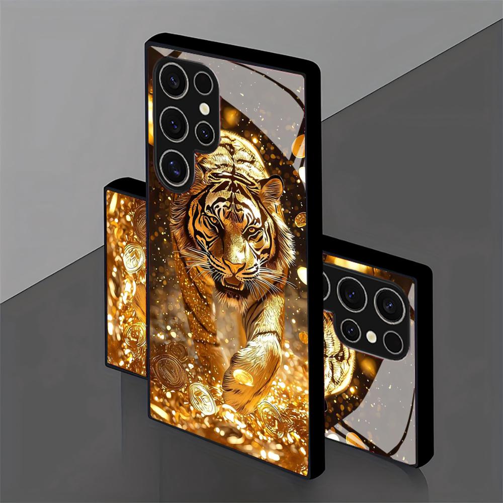 جراب هاتف زجاجي بنمط النمر لها - مراجعة Phone Cases For Samsung S21 5G وسعره